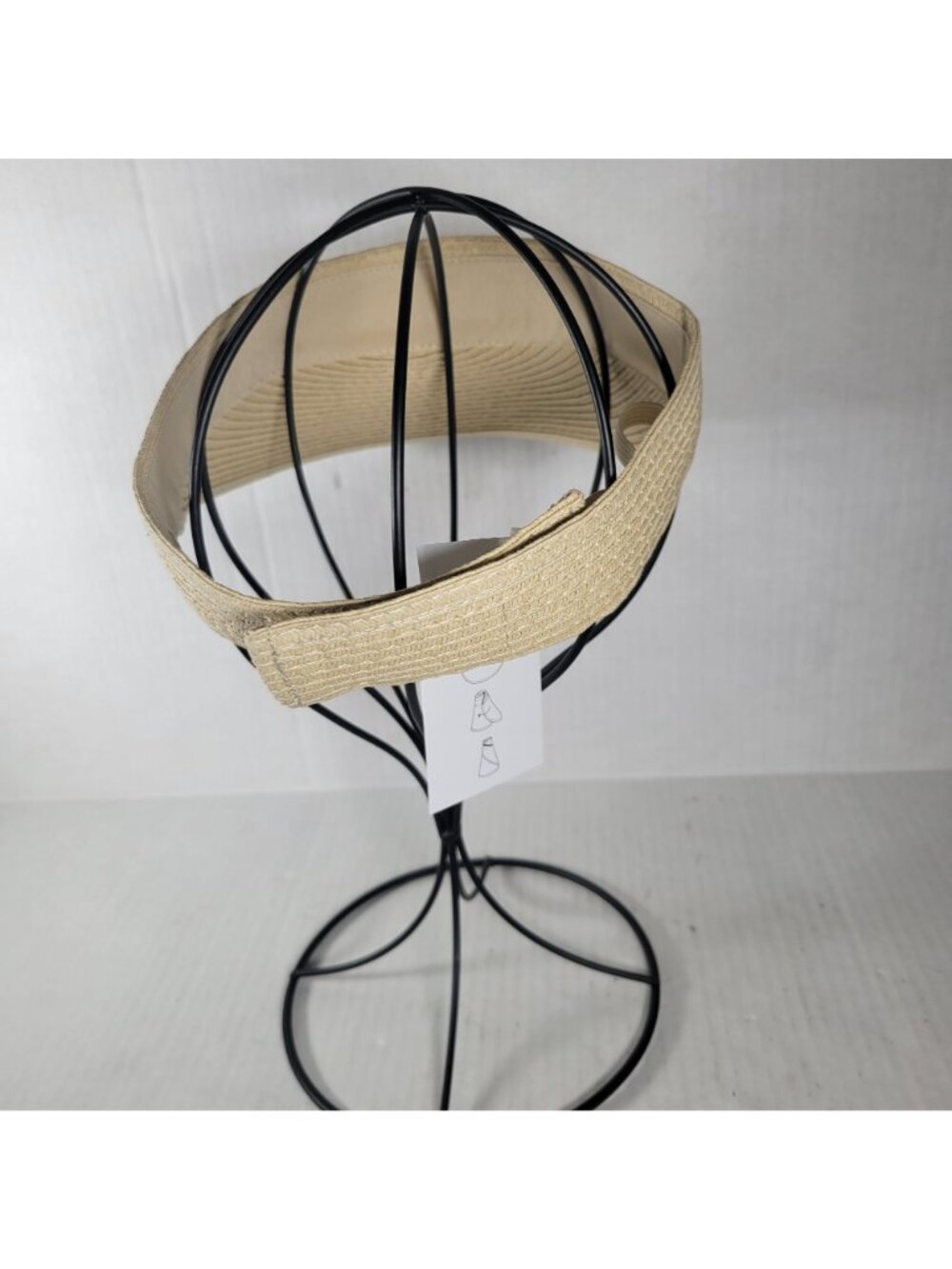 J.Crew Packable Straw Visor Hook & Eye Closure Summer Resort Tennis Golf Hat OS - Picture 3 of 6